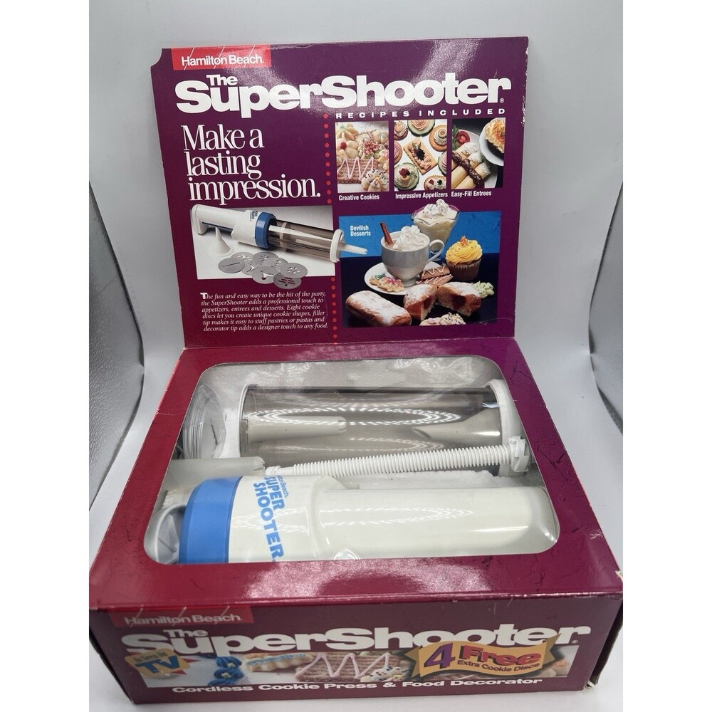 Hamilton Beach The Super Shooter Cordless Cookie Press Food Decorator White
